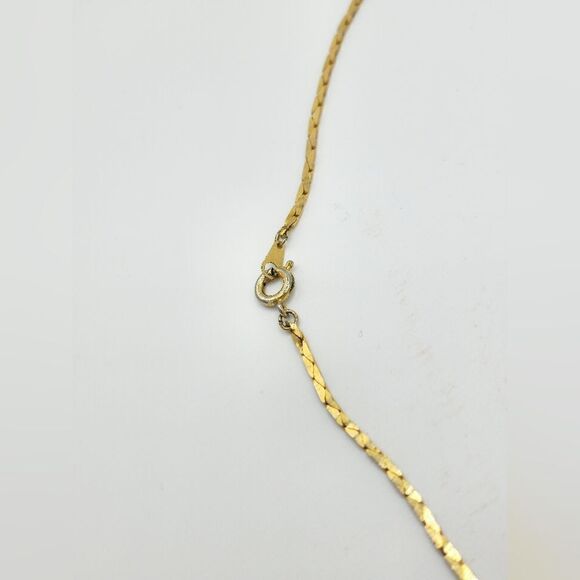 Vintage Gold pearl bead station necklace - Picture 4 of 8